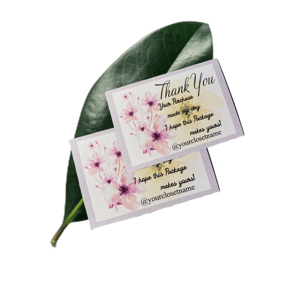 Thank You Cards with Watercolor Floral Design